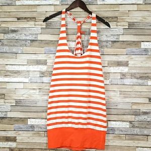 Orange & White Stripe American Eagle Dress